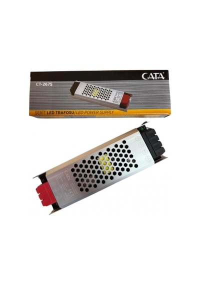 Şerit Led Trafosu 12v Cata Serisi Slim Kasa, Alüminyum Gövdeli İnce Güç Kaynağı, Kamera Ve Şerit Led Uyumlu 60