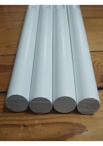 Kanallı 42cm Gürgen Ahşap Ayak Beyaz Renk 4 Adet Ayak