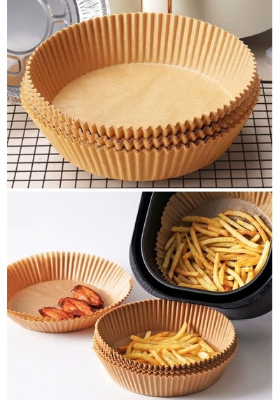 Filtermax Yağlı Airfryer Fırın Fritöz Tepsi Pişirme Kızartma Kağıdı Yuvarlak 50'li 20 CM