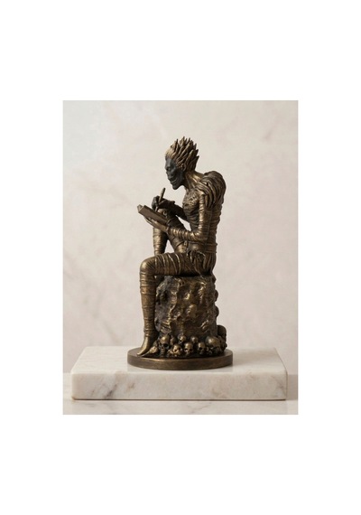 Death Note Ryuk Shinigami Eskitme Bronz Görünümlü Figür - Dekoratif Anime Heykel Biblo