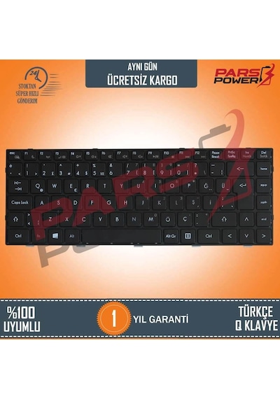 Grundig Uyumlu Jwu Notebook Klavye Siyah Tr