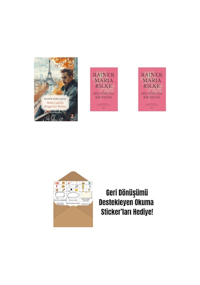 Malte Laurids Brigge'nin Notları + Hiç Uğruna Bir Nefes Ciltli + Hiç Uğruna Bir Nefes + Okuma Sticker'ları