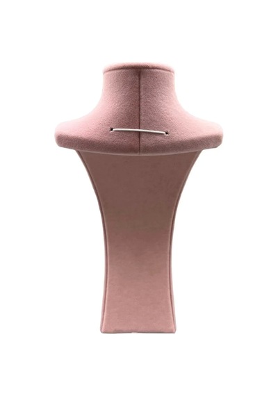 Süet Kumaş Pembe Renk 25/12 Cm Kolye Gerdanlık Zincir Takı Sergileme Mankeni Çok Renkli