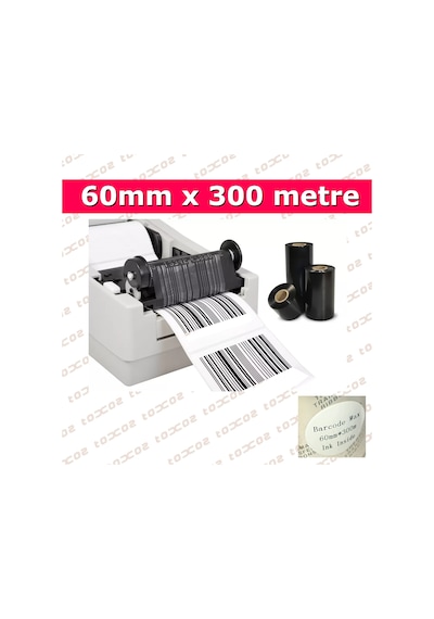 Opsys Wax Ribon Siyah Renk 60mm X 300m İçe Sarım In