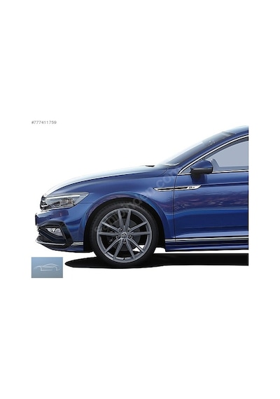 Vw Passat B8.5 2019-2021 Krom Yan Kapı Alt Çıtası Pas.çelik