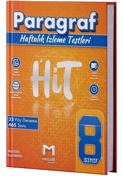 Mozaik Yayınları 2025 8.sınıf Paragraf Hit 32 Deneme