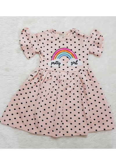 Candysbebe Puantiyeli Bebek Elbisesi