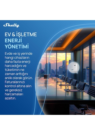 Shelly 3em-63w Gen3 Akıllı 3 Faz Enerji Ölçer