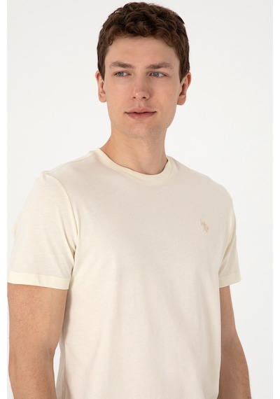 U.S. Polo Assn. Erkek Regular Fit Bisiklet Yaka Krem Tişört 50306913-VR071 U.S. Polo Assn. Erkek Regular Fit Bisiklet Yaka Krem Tişört 50306913-VR071