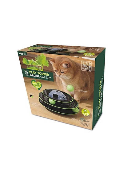 M-pets Yaylı Dönen Top Kedi Oyuncağı Siyah 25 Cm 244-50074.01