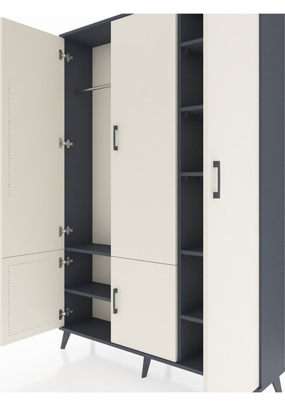Arges Dolap 7 Raflı 5 Kapaklı Tek Askılı 132x30x195 Antrasit-aytaşı/antrasit Aytası/antrasıt Arges Dolap 7 Raflı 5 Kapaklı Tek Askılı 132x30x195 Antrasit-aytaşı/antrasit Aytası/antrasıt