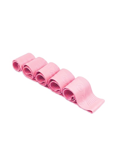 Gymo Pro Series Çantalı Direnç Bandı Fitness Pilates Esnetme Lastiği 5'li Set Silikon Pembe