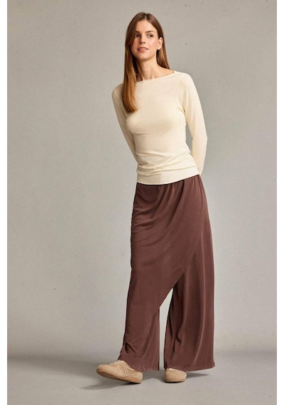Defacto Relax Fit Normal Bel Düz Paça Modal Pantolon G1338ax25smbn219 Kahve