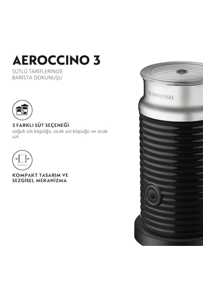 Nespresso Aeroccino 3 Süt Köpürtücü