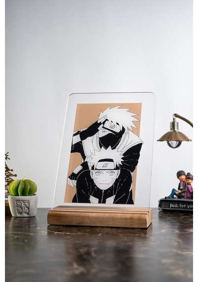 Naruto Ev Kakashi Uzumaki Severlere Masa Dekoratif Ahşap Obje