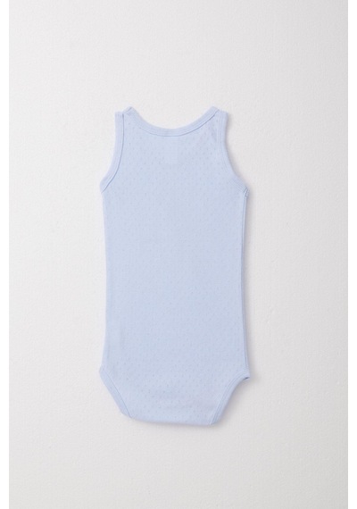 Breeze Erkek Bebek Çıtçıtlı Atlet Zıbın Body Jakarlı 9 Ay-3 Yaş, Açık Mavi Açık Mavi