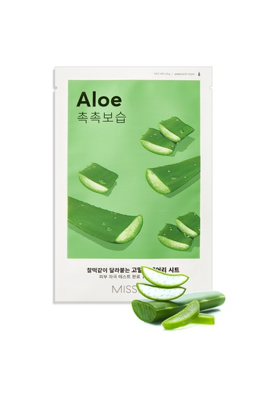 Missha Kuru Ciltler İçin Aloevera İçeren Nemlendirici Yaprak Maske 1 Adet Airy Fit Sheet Mask