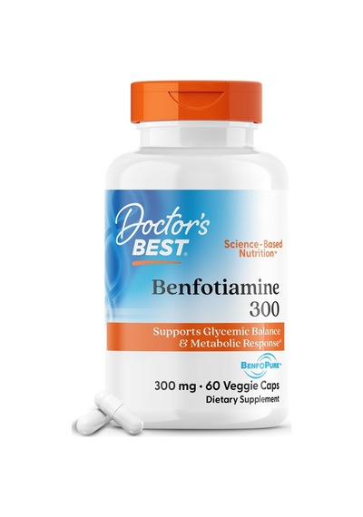 Doctor's Best Benfotiamine 300 With Benfopure, Helps Maintain Hea