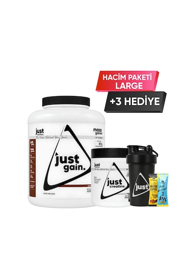 Just Nutrition Hacim Paketi - Large + 3 Hediye Karbonhidrat Tozu + Kreatin Karışık