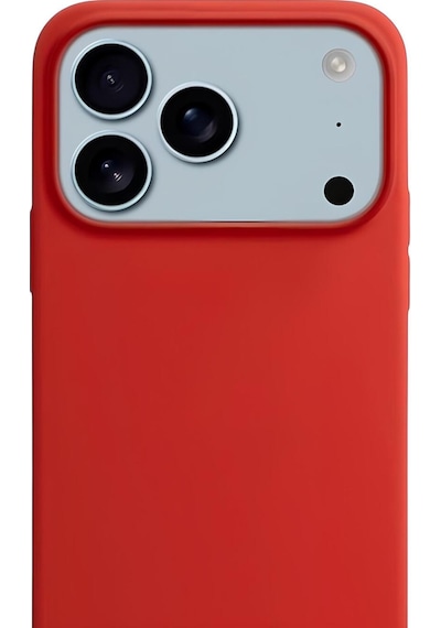 Apple iPhone Uyumlu 17 Pro Max Soft Touch Lansman Silikon Kılıf Ateş Kırmızısı