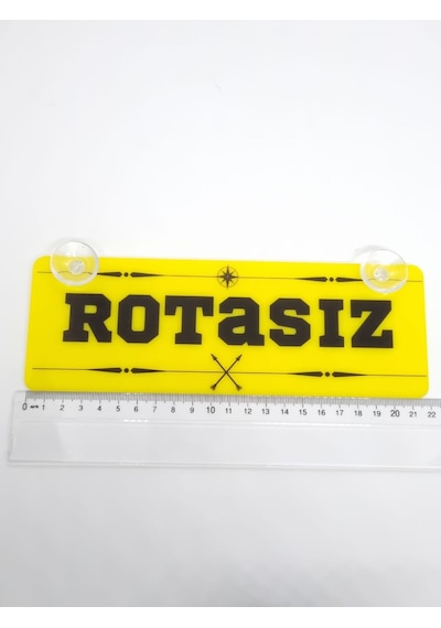 Rotasız Yazılı Vantuzlu Dekor Pleksi Plaka