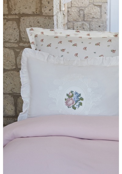 Karaca Home Fayette Çift Kişilik Nakışlı Nish Set Pudra 200.22.14.0434