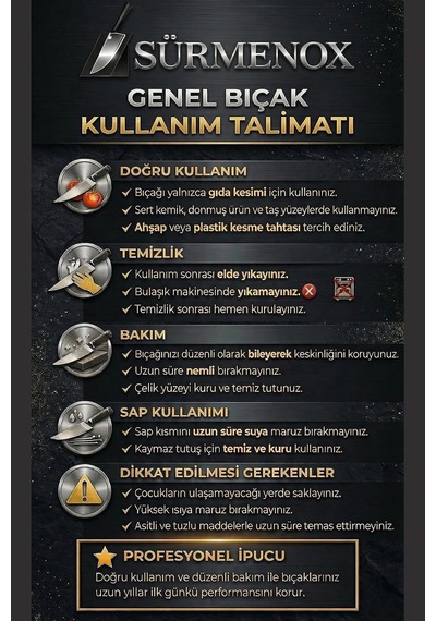 Sürmene Serisi Santoku Mutfak Şef Bıçağı Kahve Verzalit Sap Et Ekmek Sebze Salata Şef Bıçak Hds-130 Çok Renkli