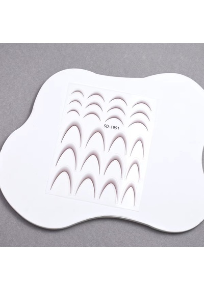 Ombre Efekt French Tırnak Sticker Koyu Bej Nail Art Sd-1951