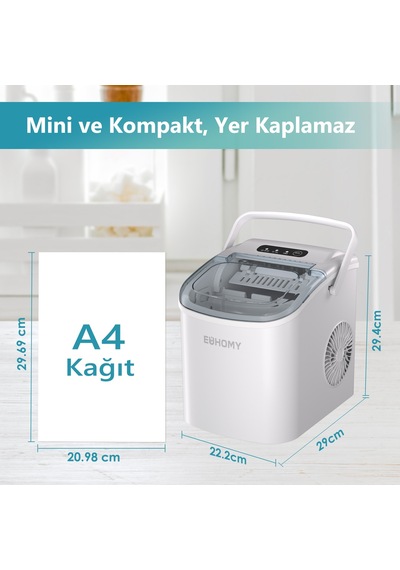 Bullet Kapsül Taşınabilir Buz Makinesi, Otomatik Temizleme, Hızlı Buz Yapma, Im016-bwh