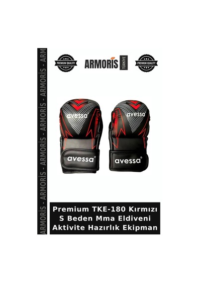 Premium Tke-180 Kırmızı S Beden Mma Eldiveni Aktivite Hazırlık Ekipman