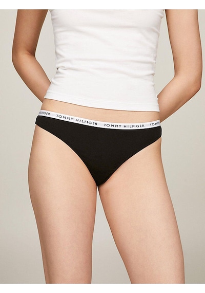 Tommy Hilfiger 3p Thong-9029 Siyah - Gri - Beyaz