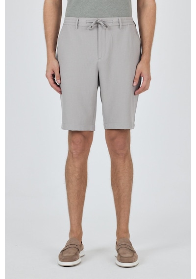 İmza Gri Düz Esnek Gabardin Casual Şort 1016250150 Gri