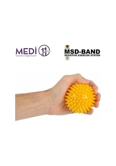 Msd Dikenli Top El Egzersiz Topu Dikenli Masaj Topu 8 Cm Sarı