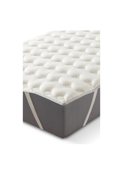 Topper 0.9 - Massage Therapy - 3d Soft Yatak Pedi - Yatak Koruyucu Uyku Pedi - 3 Cm Beyaz