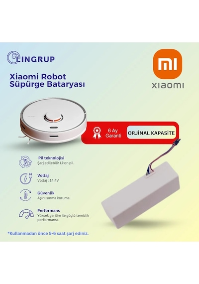 Xiaomi Vacuum Mop 2c Robot Süpürge Uyumlu Batarya 3500 Mah -