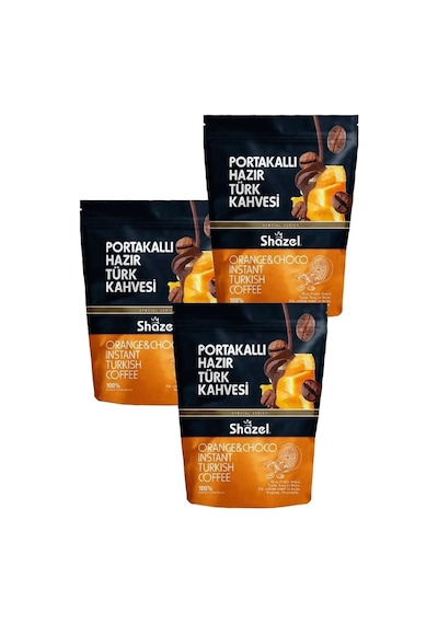 Shazel Portakallı Hazır Türk Kahvesi  3 x 200 G