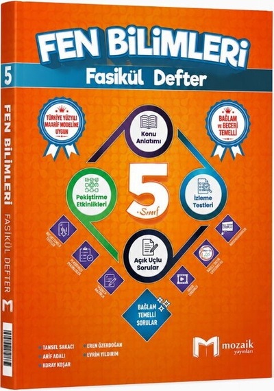 Mozaik Yayınları 5. Sınıf Fen Bilimleri Fasikül Defter