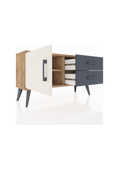 Arges Şifonyer Tek Raflı 2 Çekmeceli Tek Kapaklı 88x30x48 Çam-aytaşı/antrasit Aytaşı/antrasit Arges Şifonyer Tek Raflı 2 Çekmeceli Tek Kapaklı 88x30x48 Çam-aytaşı/antrasit Aytaşı/antrasit