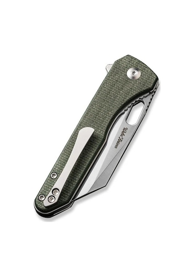 Civivi Nugz Flipper & Thumb Hole Knife Green Micarta Handle Kamp Çakı Yeşil