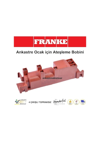 Franke Uyumlu Dominox Ocak Çakmak Ateşleme Jeneratör Trafo Manyeto Bobin - 390835157