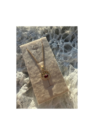 Sun Flame Ruby Pendant Çok Renkli