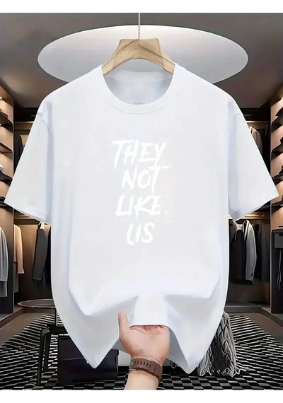 Startmore Unisex They Not Like Us Baskılı Oversize Beyaz