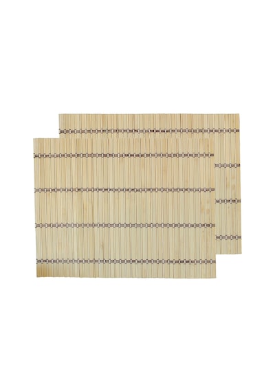 4'lü Bambu Amerikan Servis Ve Suşi Sarma Hasırı 30x38 Cm - Çok Amaçlı Makisu Çok Renkli