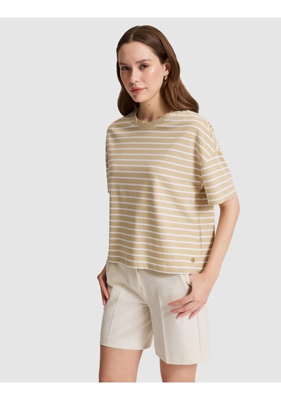 Pierre Cardin Kadın Bej Tişört 50325463-vr011