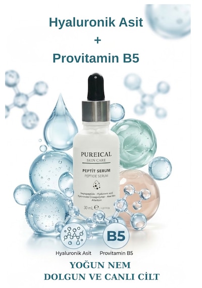 Pureical Peptit Serum, Kırışıklık Karşıtı, Anti Aging Cilt Sıkılaştırıcı Serum30 Ml