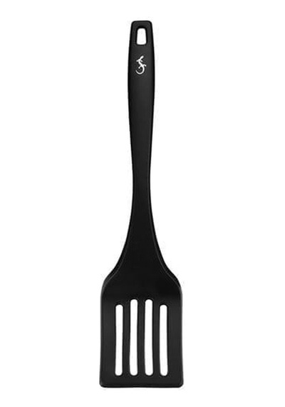 Lurch - Platin Silikon Delikli Spatula 32,5 Cm Siyah - Yanmaz, Yapışmaz, Bükülmez, Çizmez, Tat Ve Koku Bırakmaz - 240603 Renk