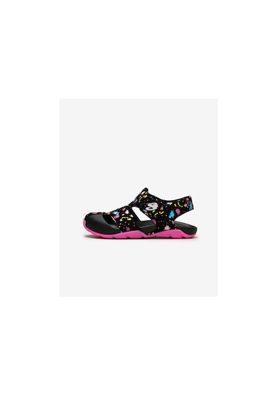 Skechers Side Wave - Büyük Kız Çocuk Siyah Pembe Sandalet 86428L Bkhp Siyah Skechers Side Wave - Büyük Kız Çocuk Siyah Pembe Sandalet 86428L Bkhp Siyah