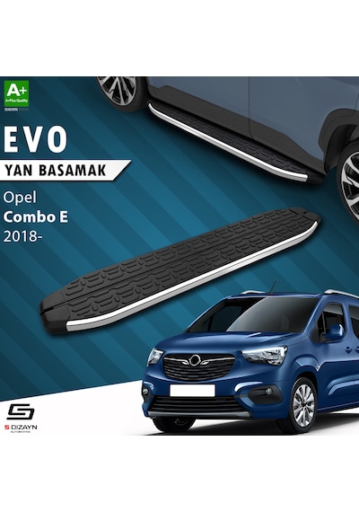 S-dizayn Opel Combo E Uzun Şase Evo Krom Yan Basamak 213 Cm 2018