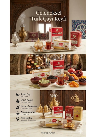 Kuşlar Akbar İthal Dökme Çay 400 Gr + Tanay Sallama 25'li Hediye