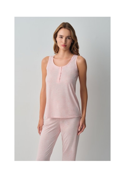 Suwen Daily Atlet Pantolon Pijama Takımı Wsh10510032880 Pembe Melanj